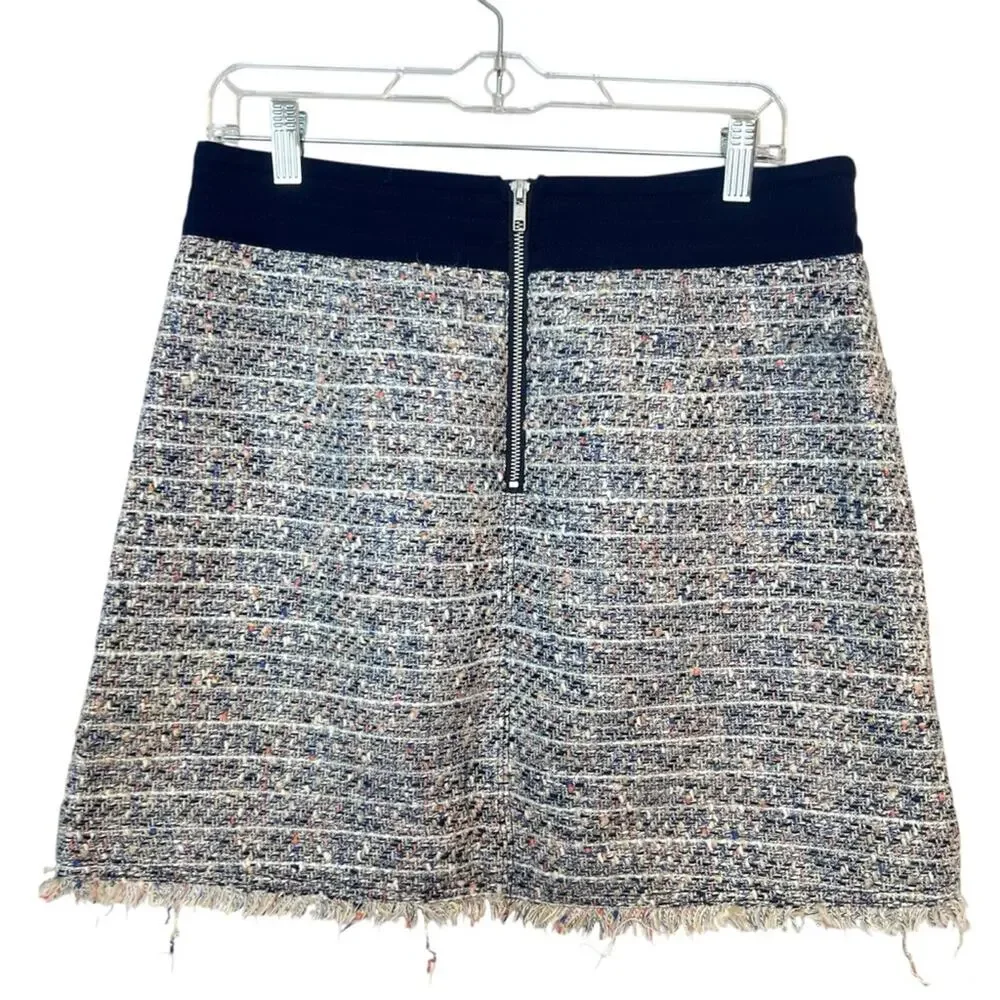 J. Crew Multicolor Tweed Mini Skirt sz 10